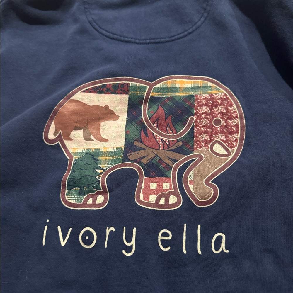 Fall dark blue ivory ella hoodie size small
